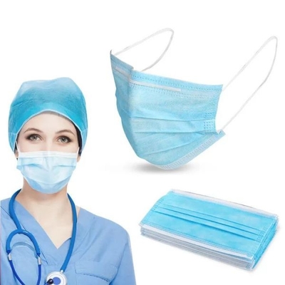 Strato non tessuto eliminabile blu 3-Ply della maschera di protezione 4 un pacchetto di 5 pieghe di 50 pc